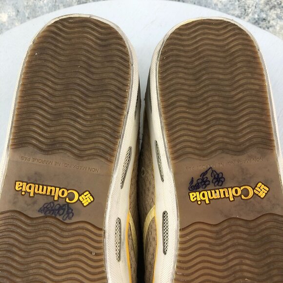 Columbia Women's Size 12 Vulc N Vent Lace Canvas II Brown Yellow Sneakers Shoes - Picture 9 of 11